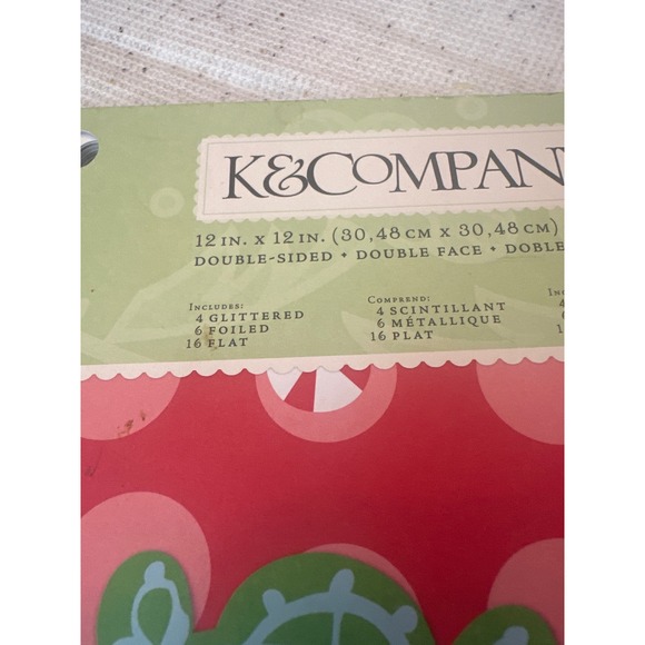 K&Company Very Merry Specialty Paper Pack Sheets Double Sided Christmas Crafts - Picture 4 of 6